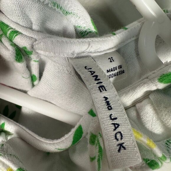 Janie and Jack Girls 2T Toddler Tank Top Shirt Pineapple Ruffle Sleeveless - Picture 4 of 5